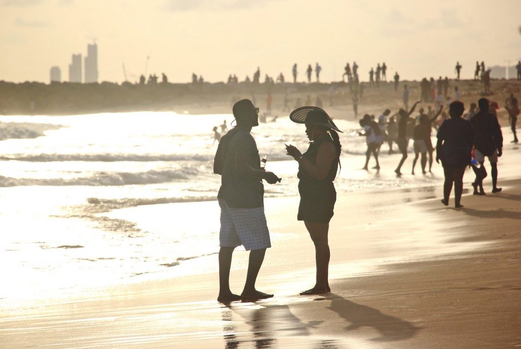 people at the beach