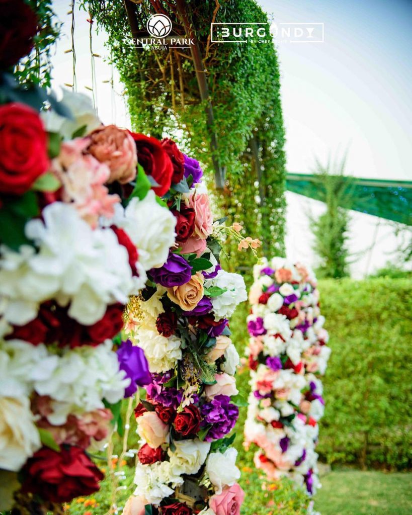 Beautiful flowers and decorated gardens at Central Park Abuja (Photo credit @centralparkabuja on Instagram)