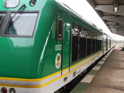 A train at a Nigerian station