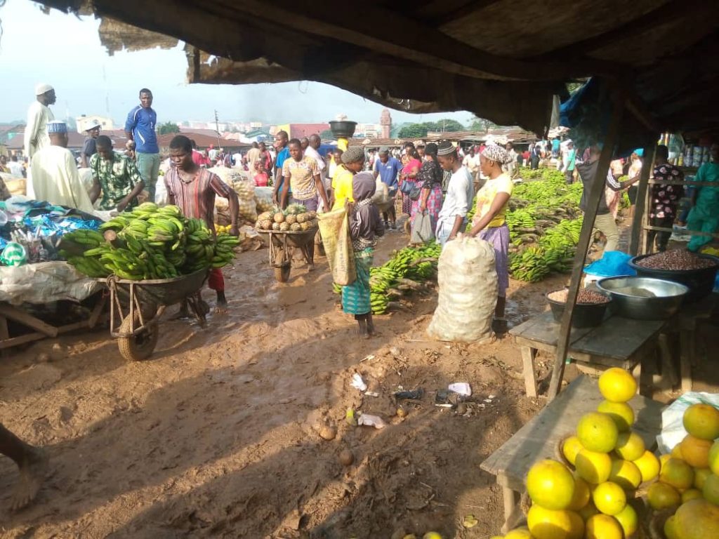 Wheelbarrow pushers at Zuba Market