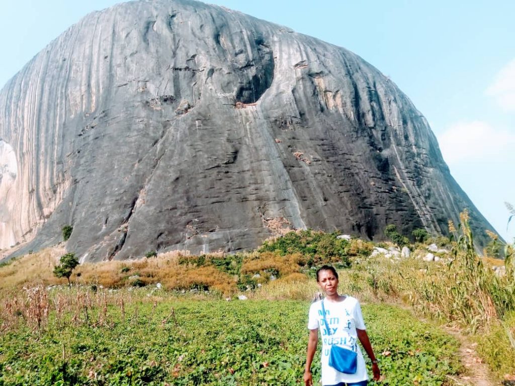 Tourist at Zuma Rock